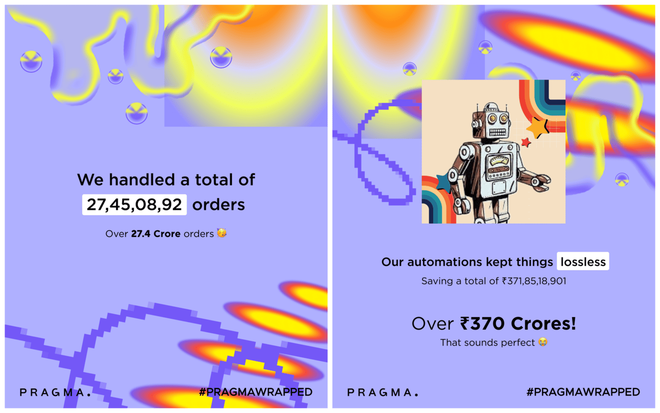 We handled a total of 27,45,08,92 orders