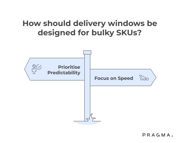 How Should Delivery Windows Be designed for Bulky SKUs?
