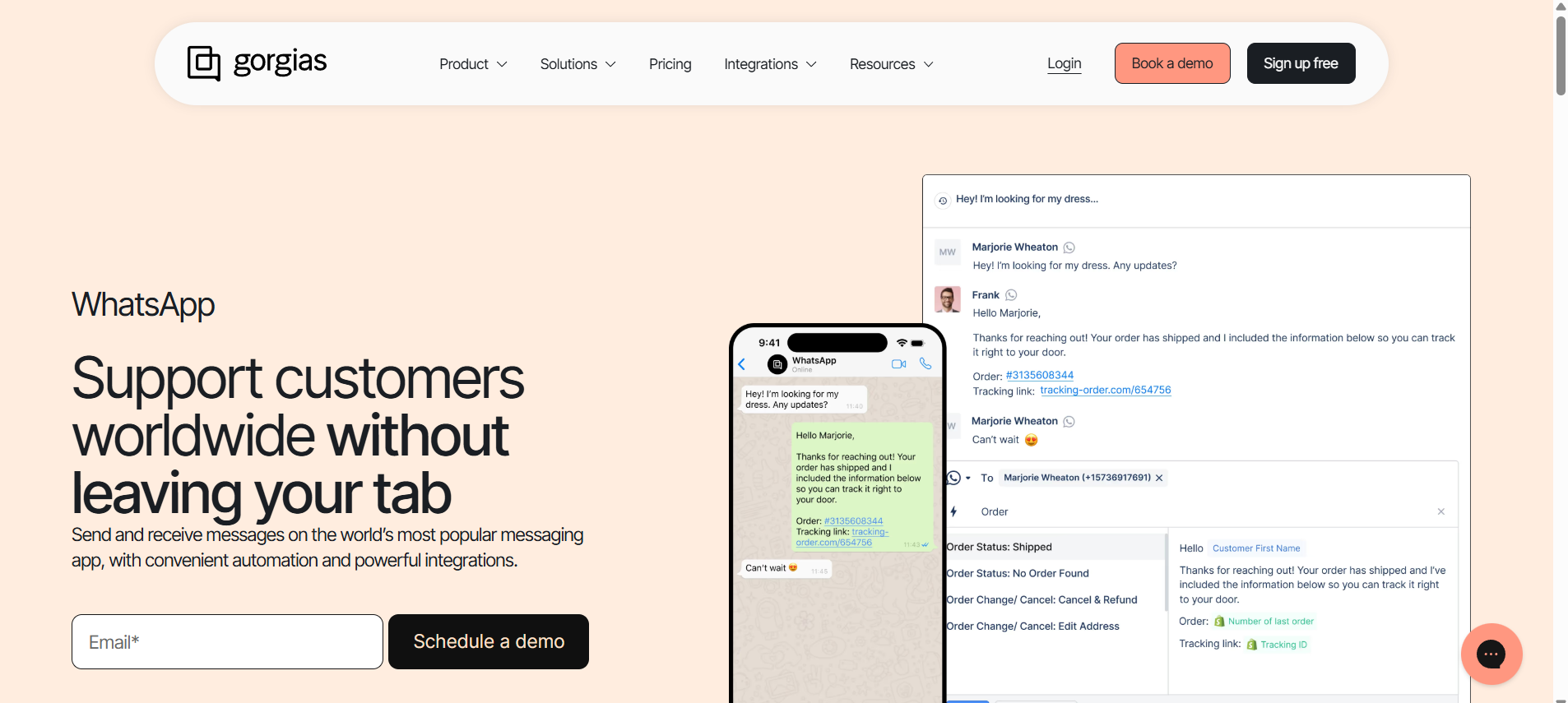 Gorgias WhatsApp CRM Alternative for E-commerce brands