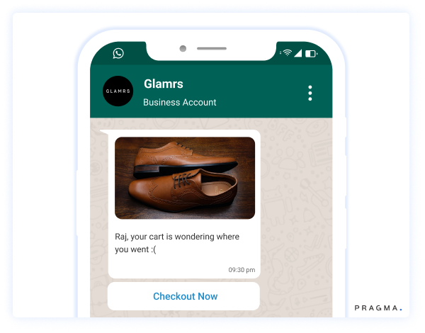 Abandoned cart recovery WhatsApp message
