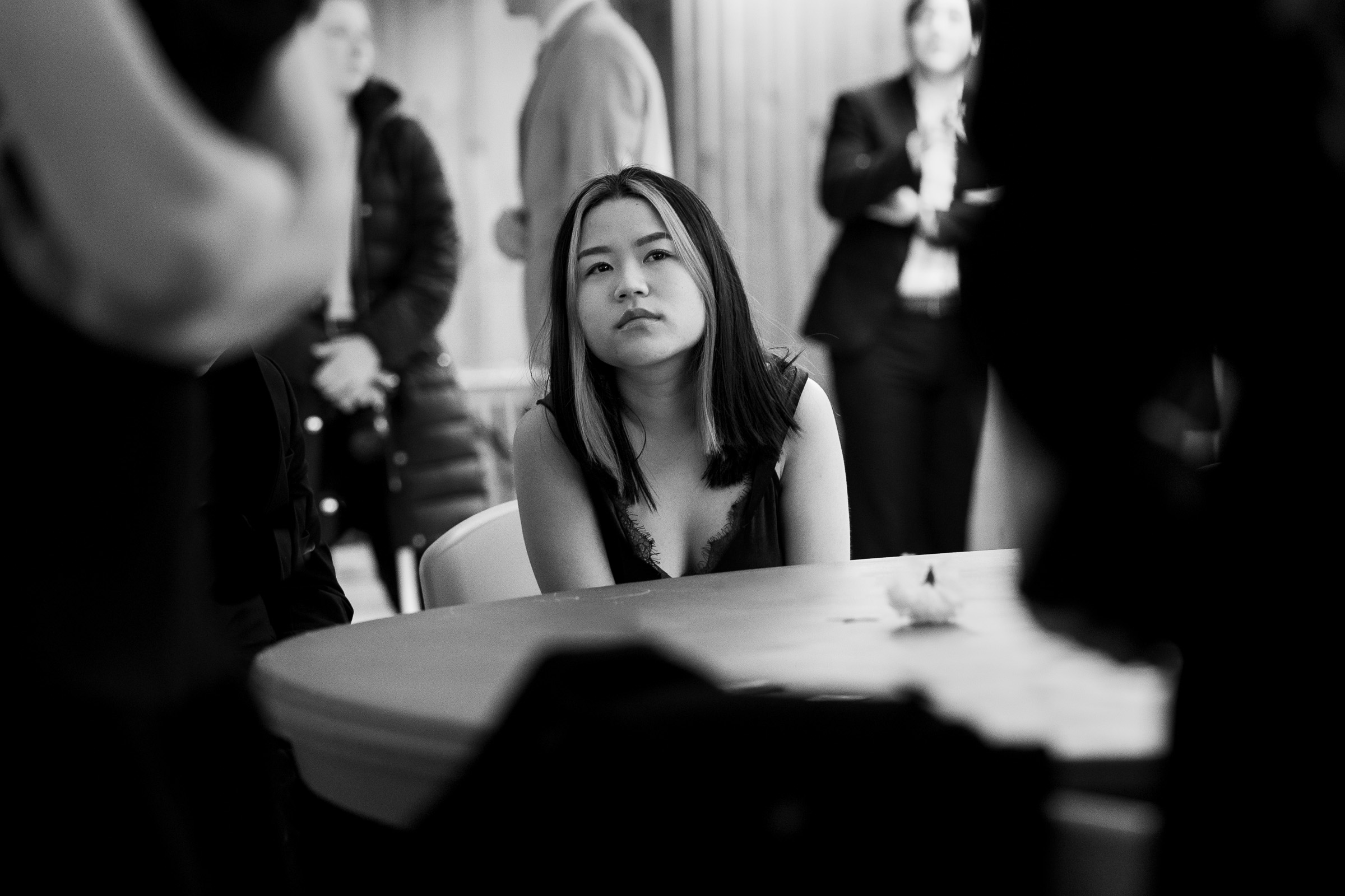 Black and white portrait of Jen