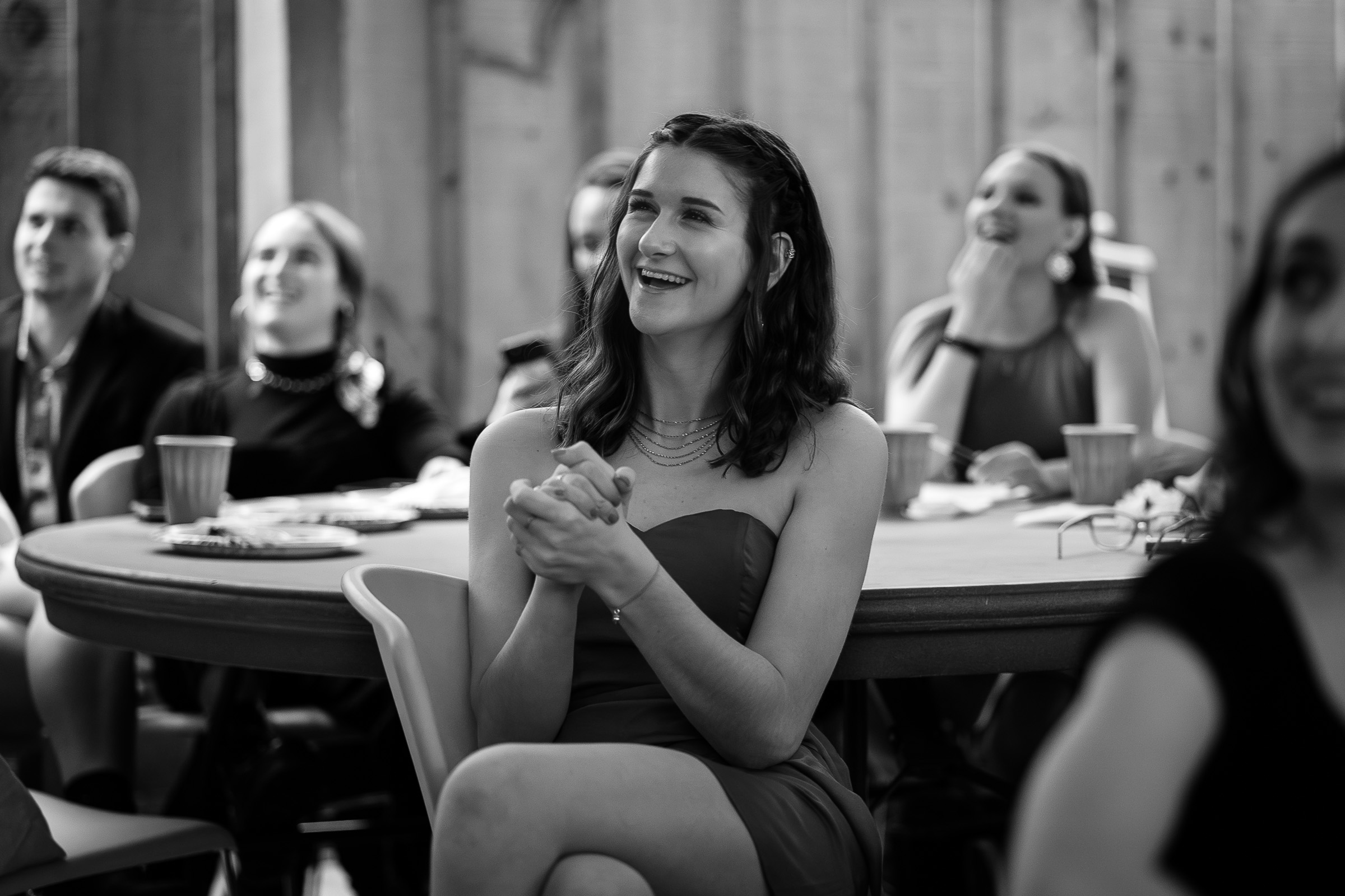 Black and white portrait of Lucy