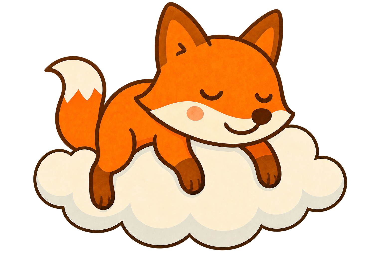 Finni's fox resting on a cloud