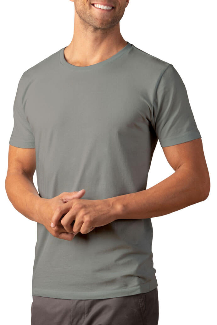 トップス Tie.Me button up T-shirt gray Slub Pocket T-Shirt, Light Grey | Peter Manning NYC