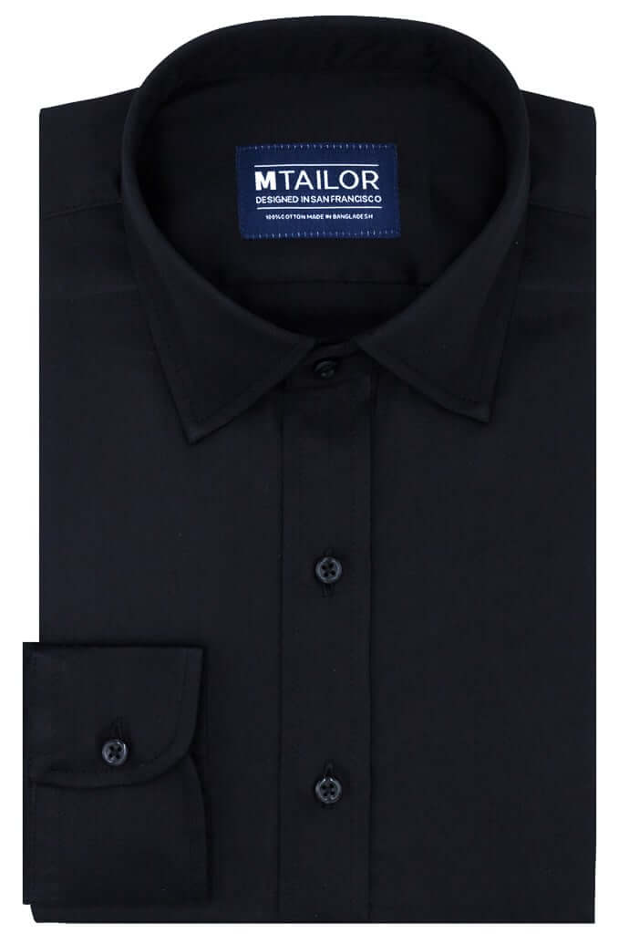 matte black dress shirt Argent Collared Shirt in Matte-side Silk Satin | Black | Women's Tops