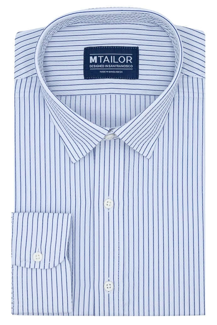 pencil stripe dress shirt Pencil Stripe - Red/White - Classic Fit - Medium