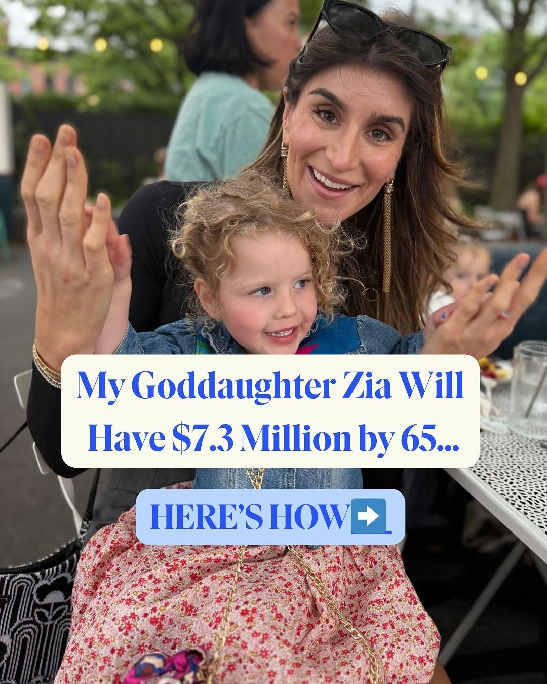 I will invest around 32k for my god daughter Zia and because of compound interest- she will have $7.3 million by the time she’s 65…

You can do it too!! Comment ZIA for my free guide to building generational wealth!

Also- you don’t have to do the...