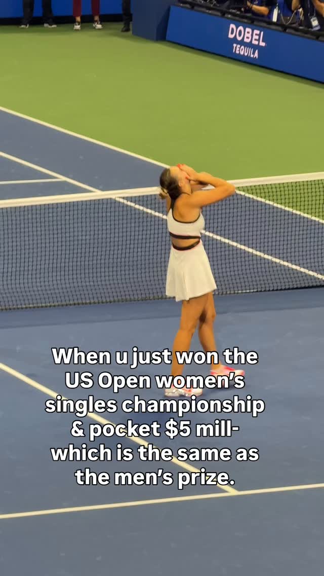 Love seeing women be paid what they deserve in sports. Thank you Billie Jean King for fighting for equal prize money at the US Open.
