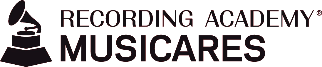 Recording Academy MusiCares logo with a gramophone icon.