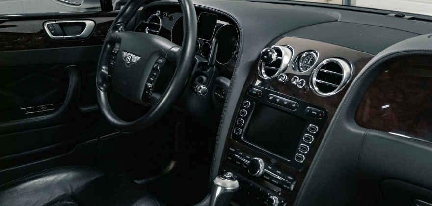 Luxury vehicle interior deep cleaned and conditioned by ALPHASHINE car cleaning services in Toronto, demonstrating professional car detailing near me with attention to interior comfort and detail.