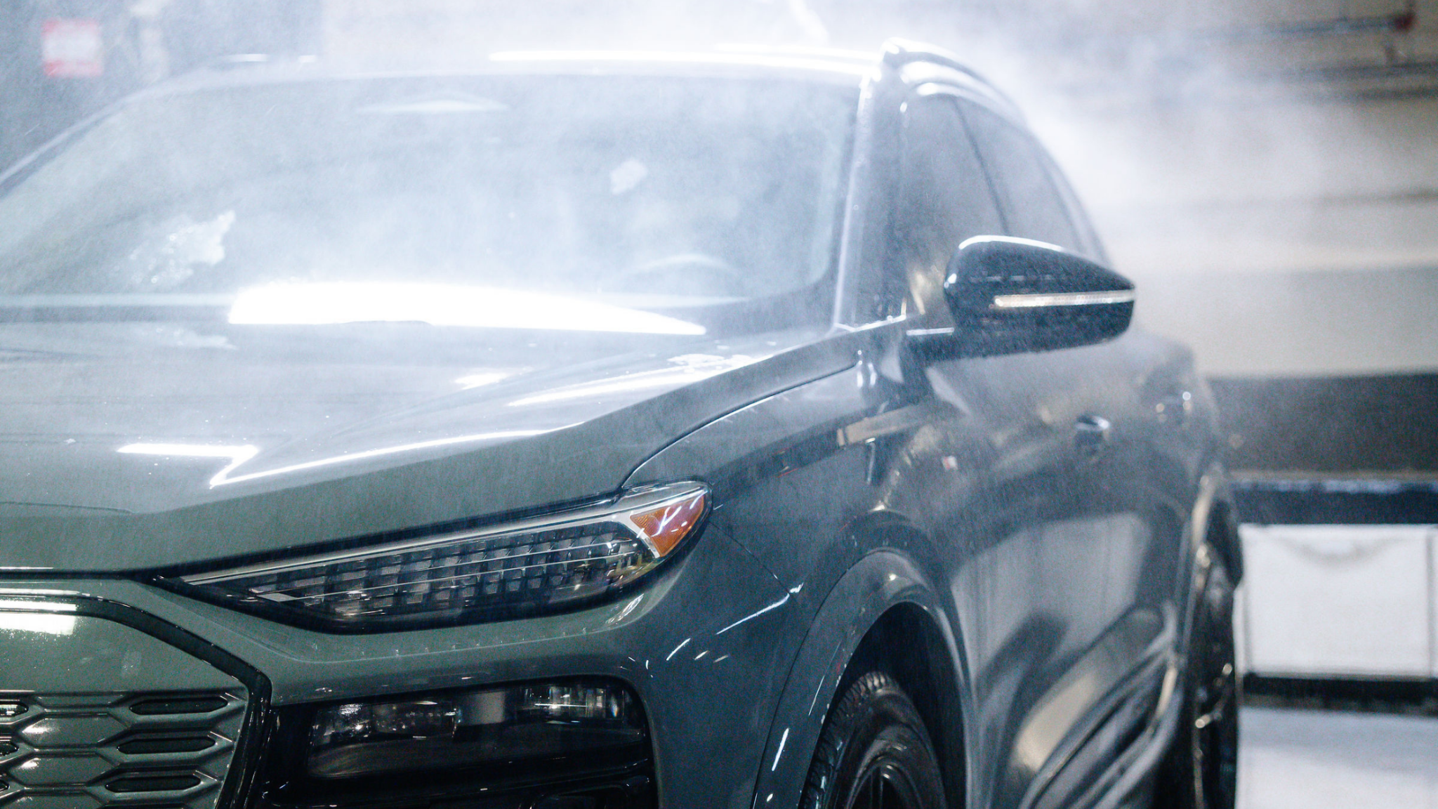Pressure washed vehicle exterior at ALPHASHINE detailing location in Toronto, deep exterior car detailing service