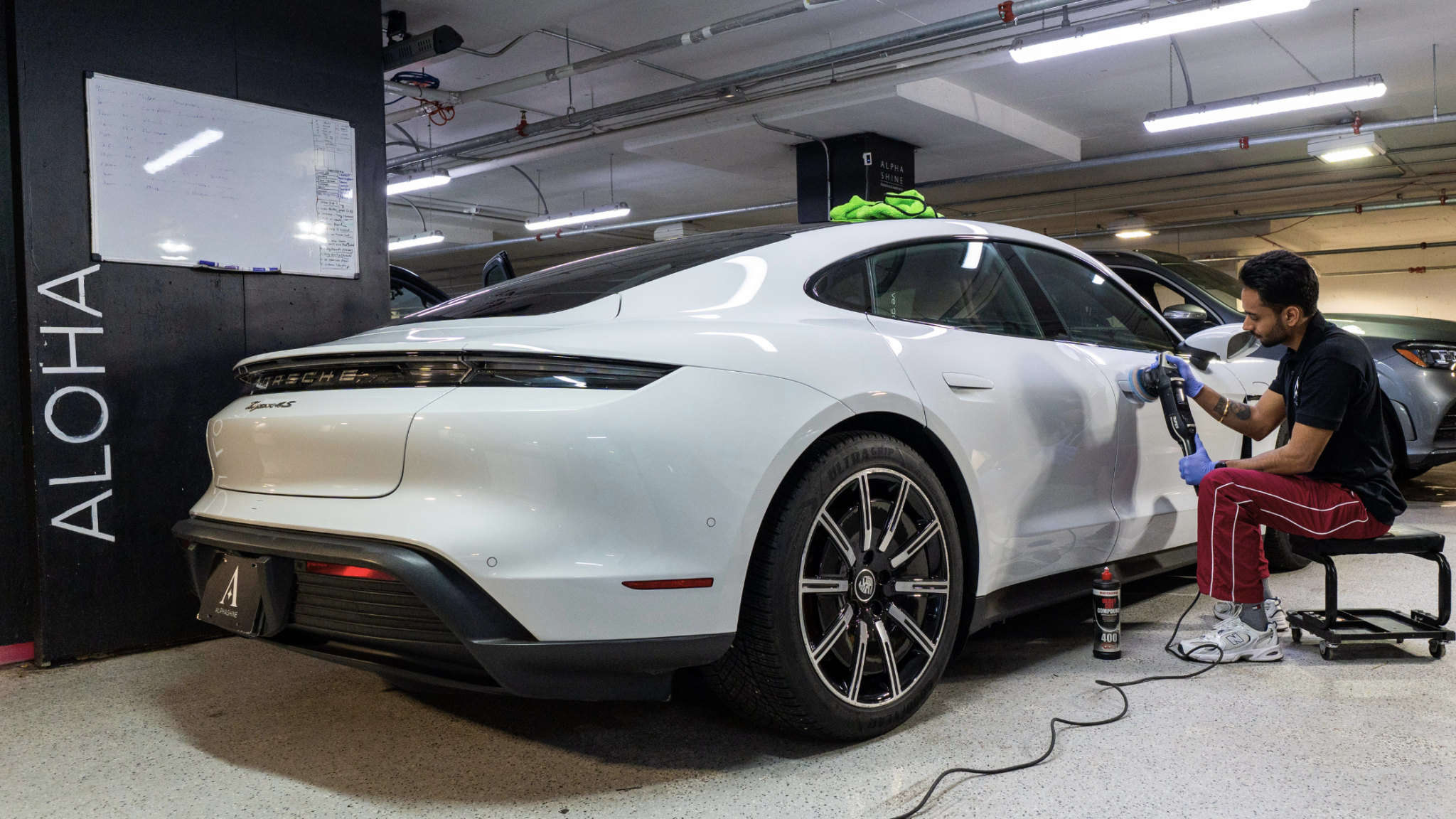 Full vehicle paint correction service at ALPHASHINE studio in Toronto, premium exterior detailing and polishing