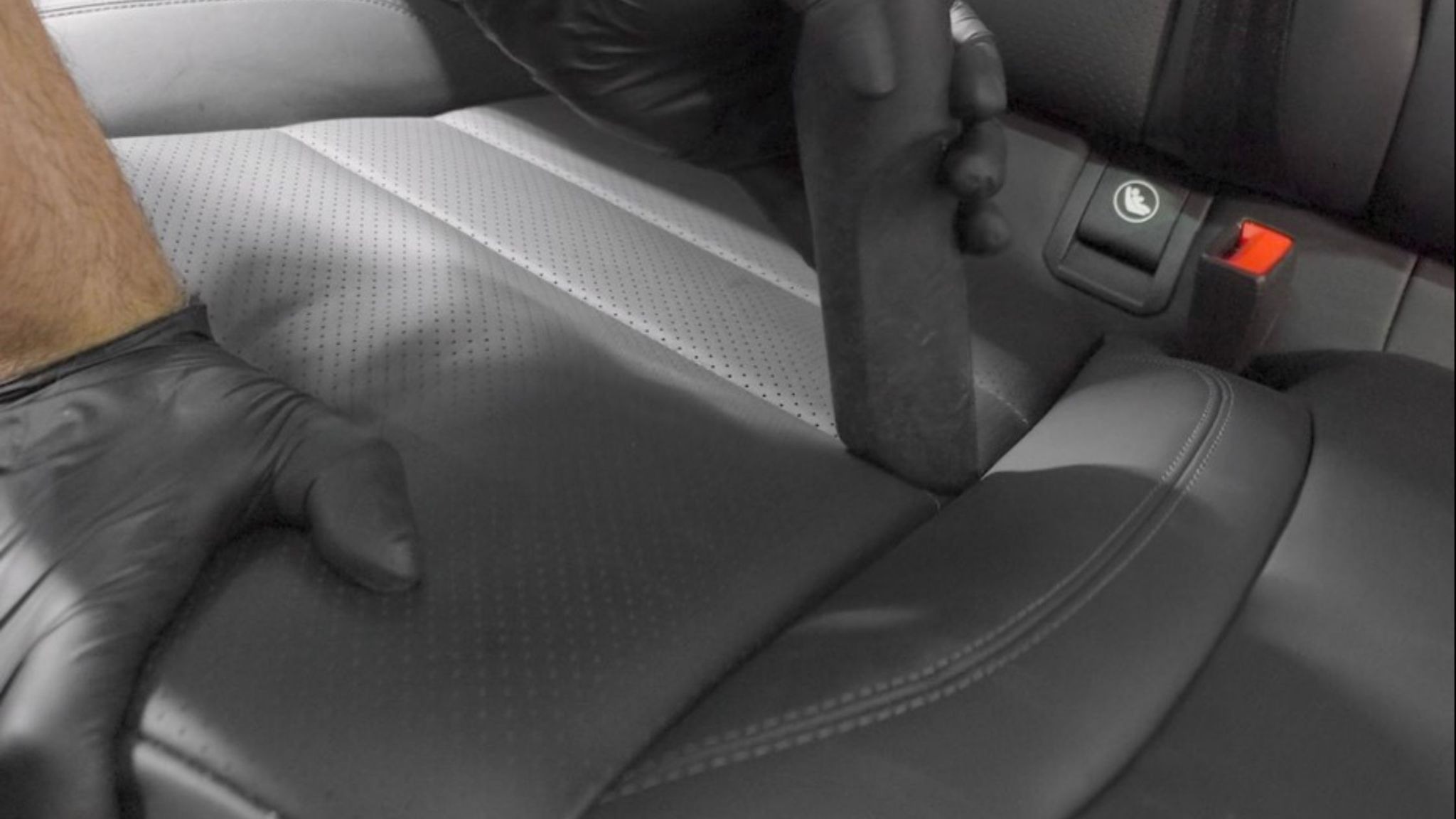 ALPHASHINE professional car interior detailing and leather seat cleaning in tight areas and crevices
