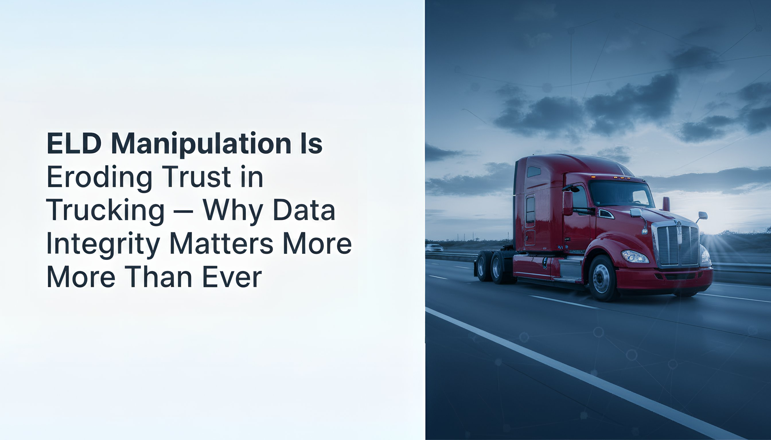 ELD Manipulation Is Eroding Trust in Trucking — Why Data Integrity Matters More Than Ever