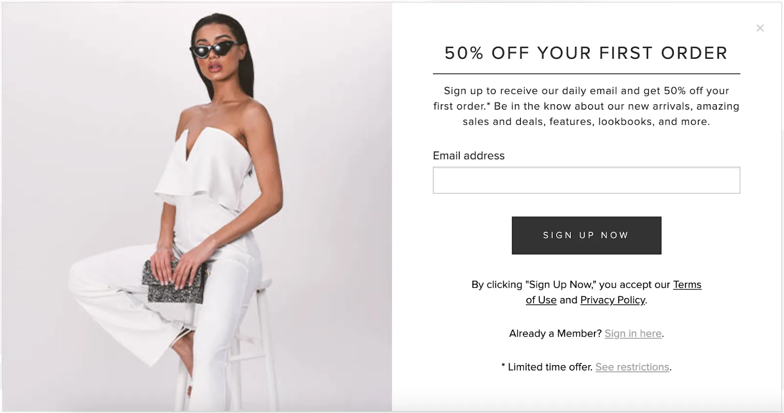 Tobi 50% off new customer offer