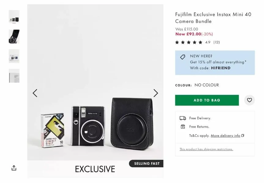 Camera Bundle Pricing Example