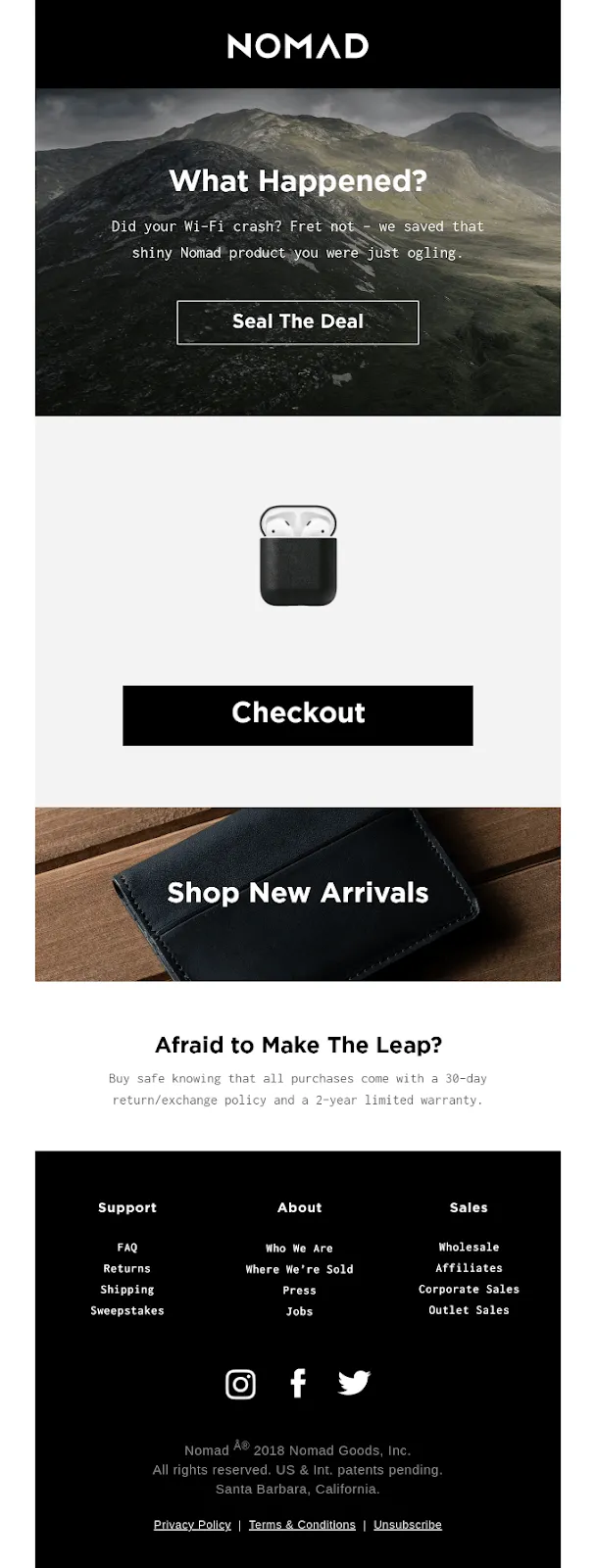 Nomad example for personalized email ecommerce growth strategies 