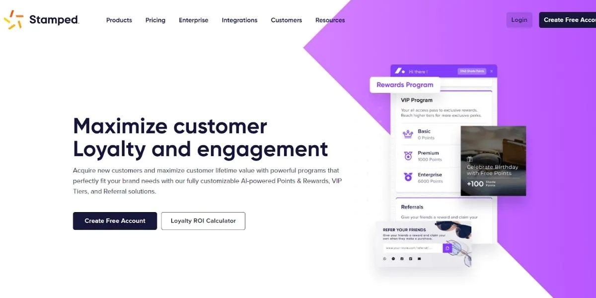 Stamped customer loyalty software tool