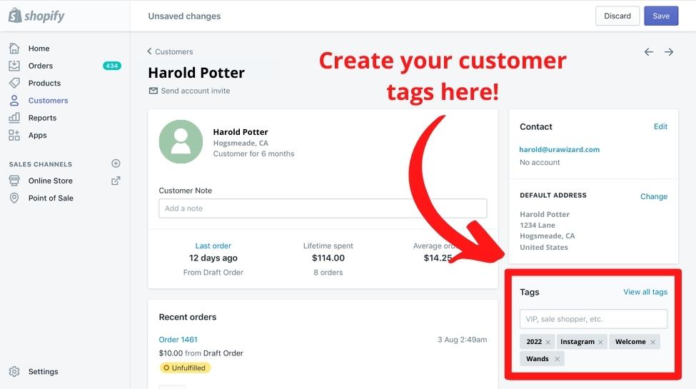 How to Create Customer Tags in Shopify