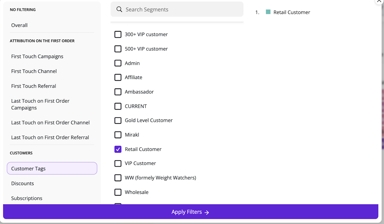 Segment by Shopify Customer Tags