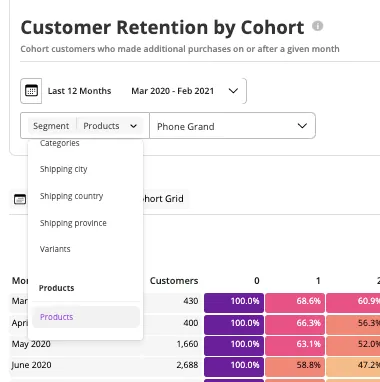 Cohort Analysis - Segmentation