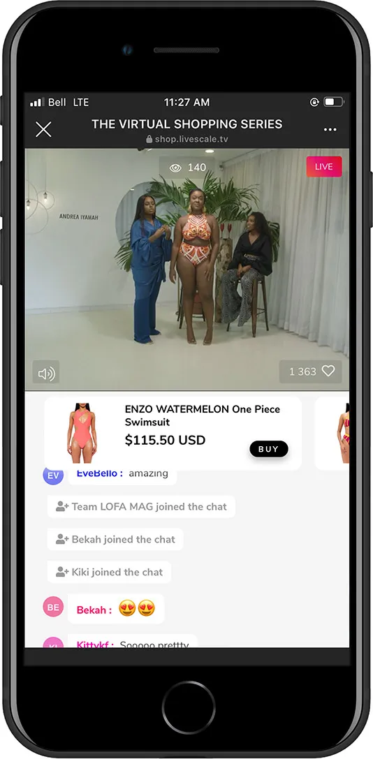 Andrea Iyamah luxury womenswear livestream runway show shopping experience
