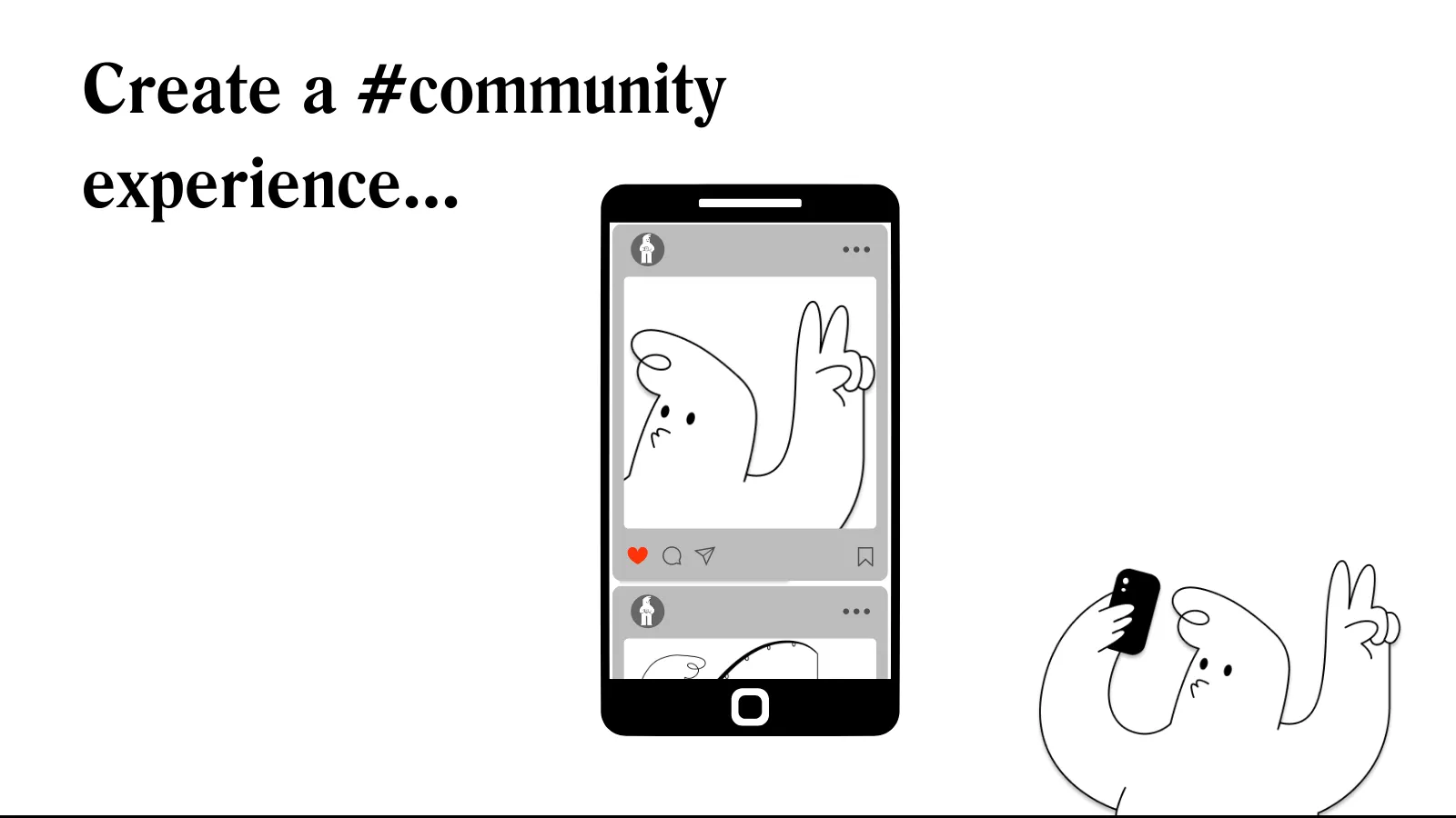Image of Peel mascot Pal taking a selfie - building an ecommerce community