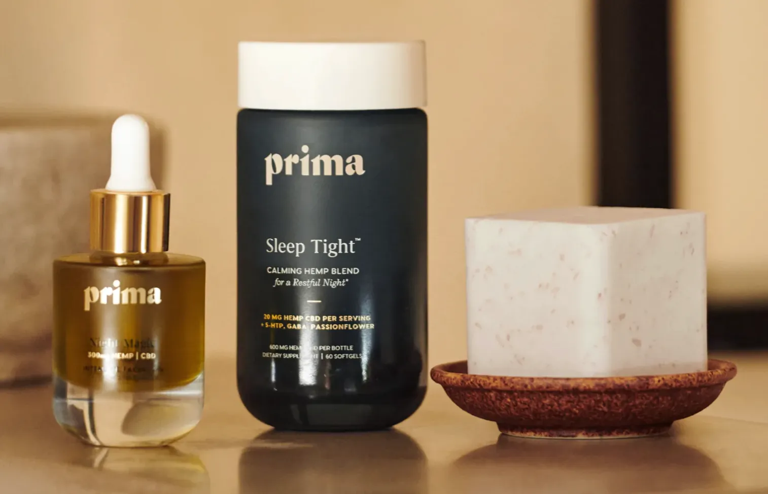 Image of Prima health and wellness products, linking to Prima case study with Peel