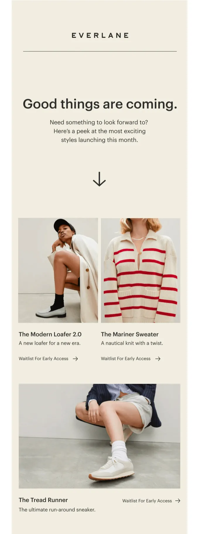 Everlane product email example for ecommerce growth strategies