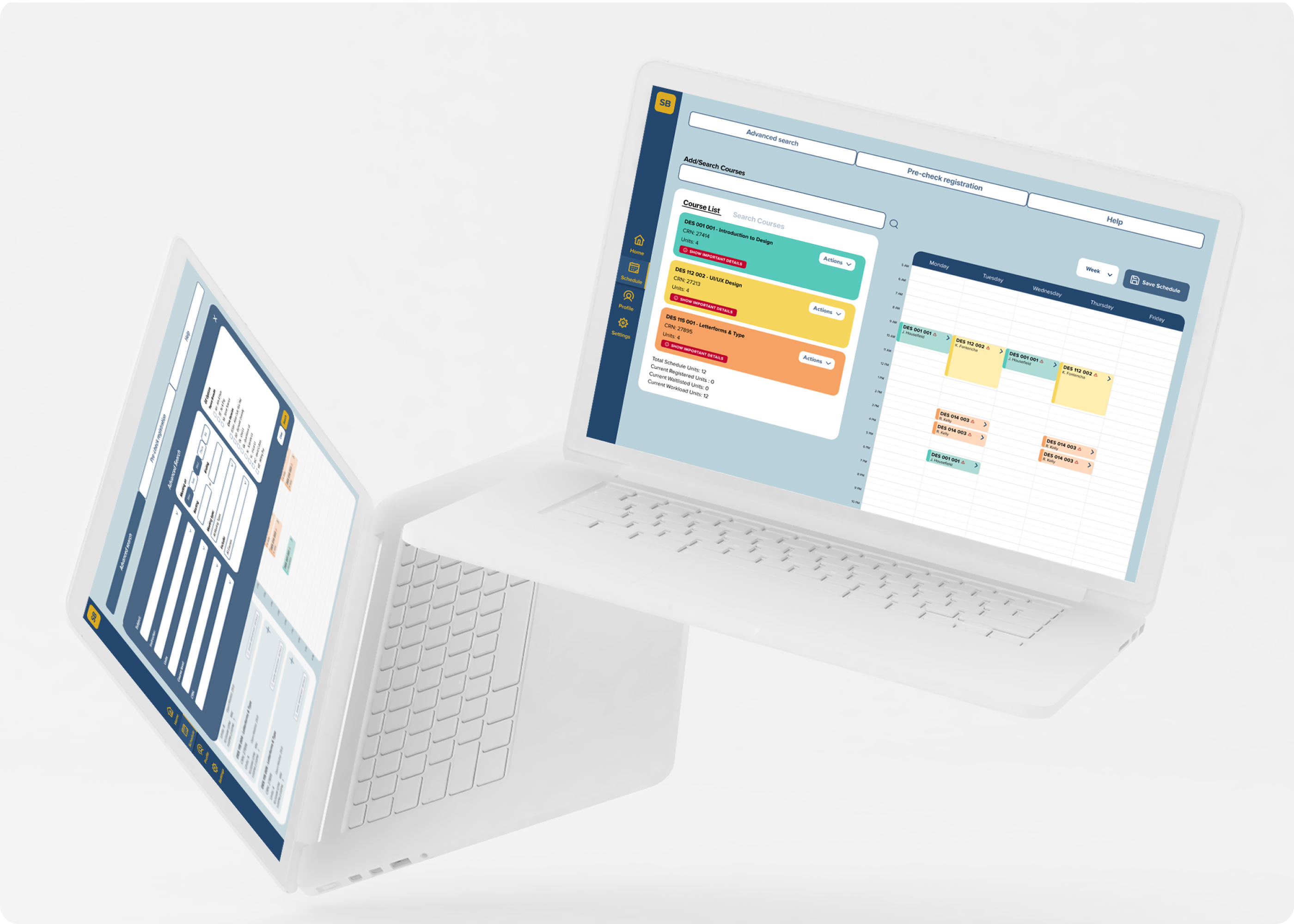Schedule builder redesign image