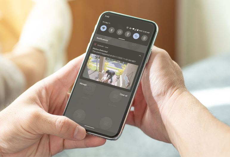 OS3 interface on mobile device