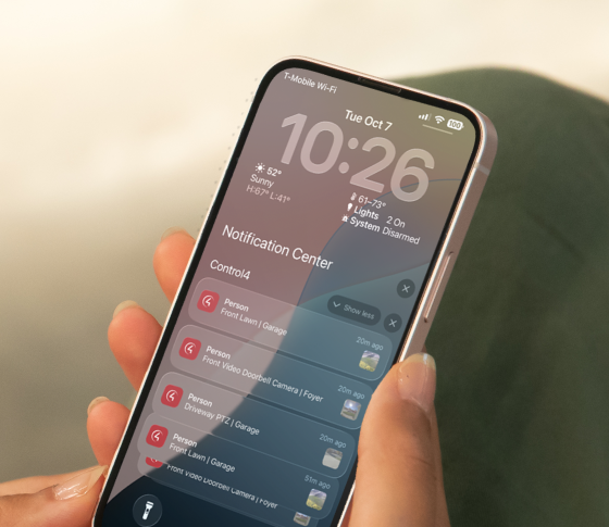 C4 notifications on mobile device
