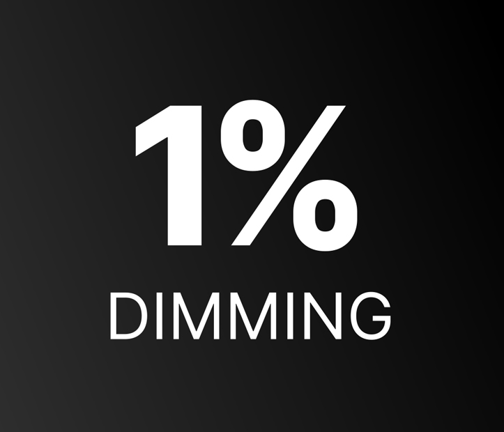 Smooth 1% Dimming