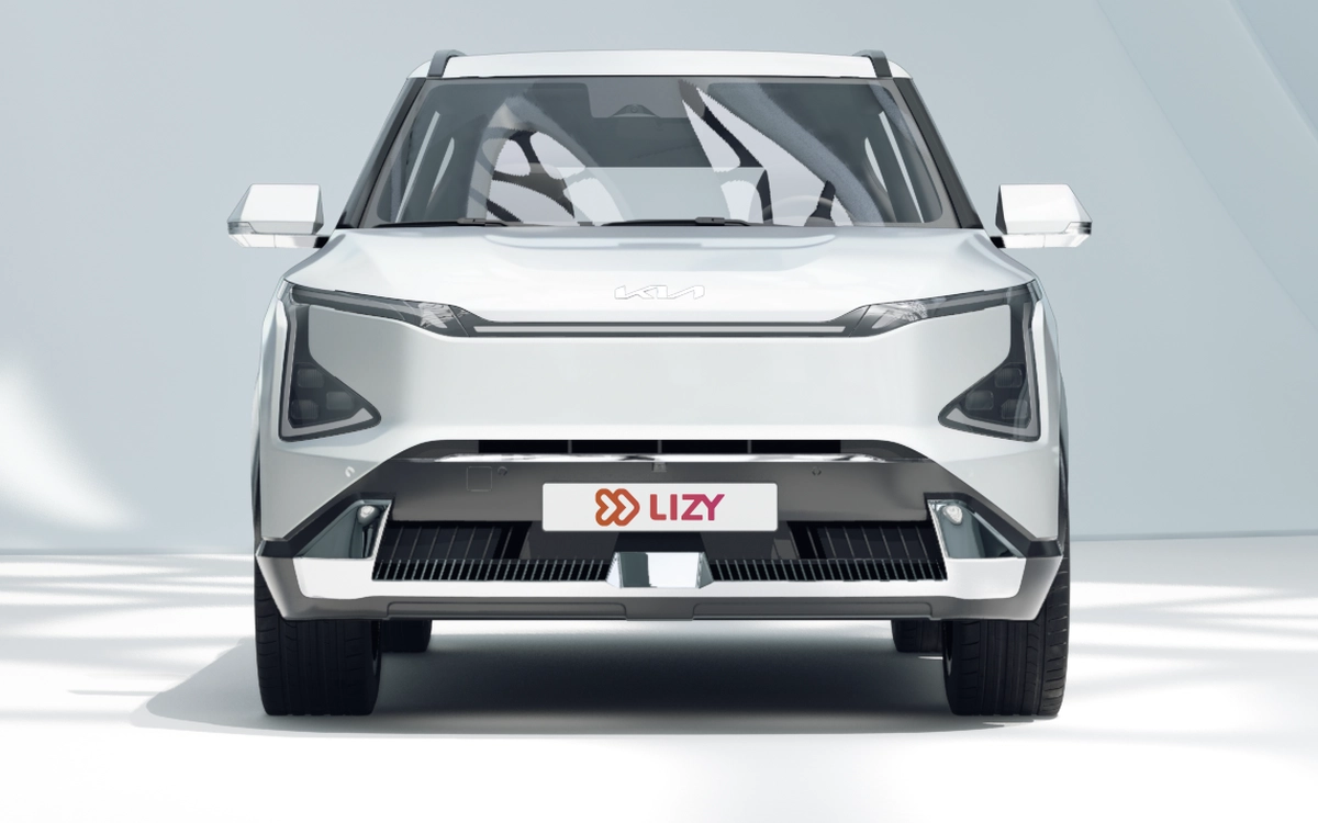 Kia EV5 en blanc, vue arrière