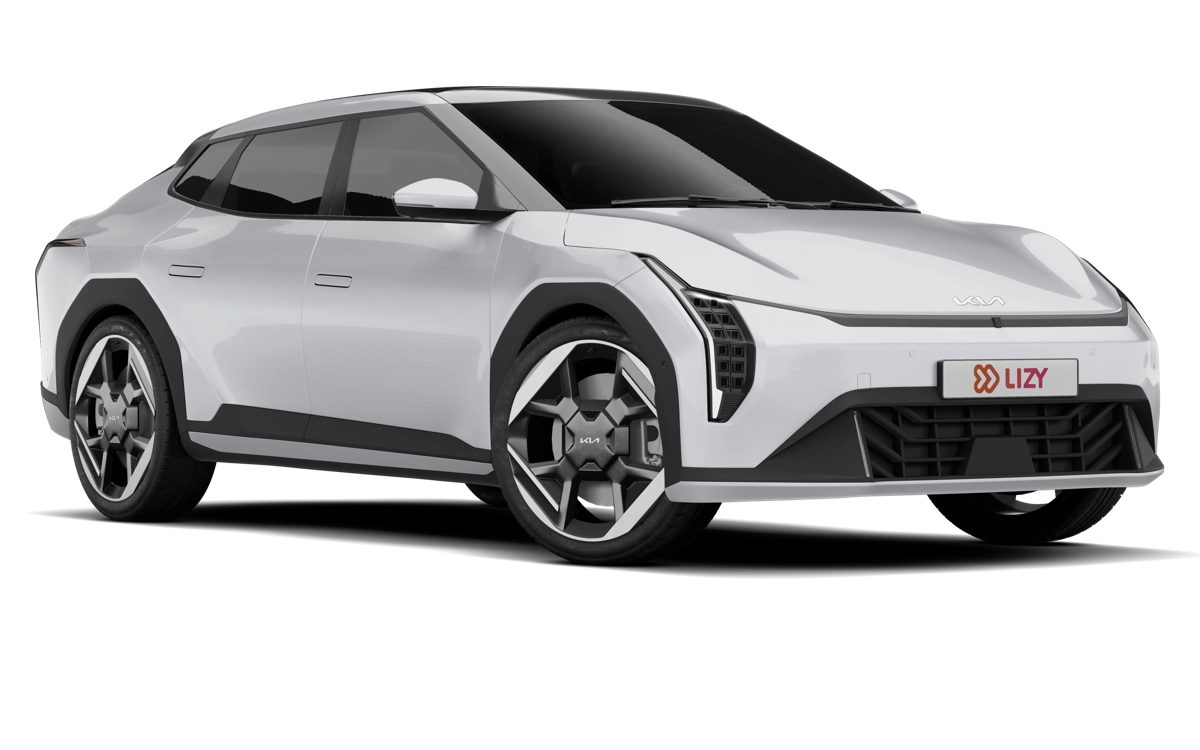 Kia EV4 vue trois quarts avant