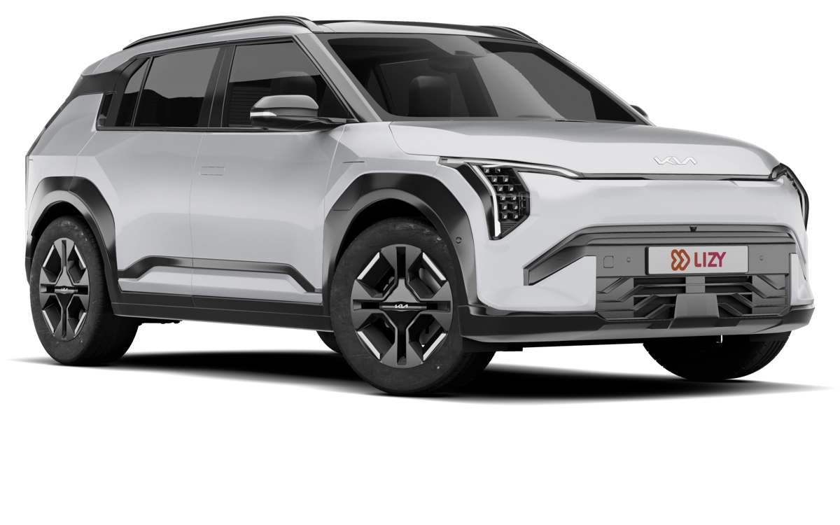 Kia EV3 vue trois quarts avant