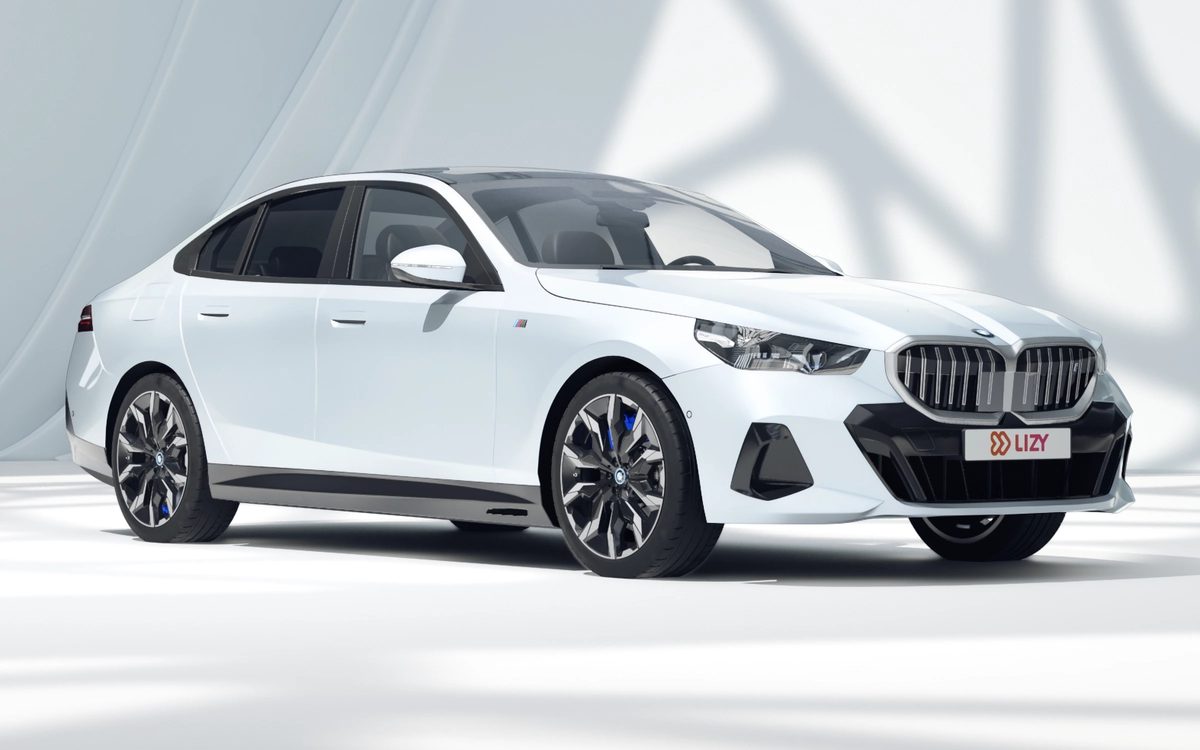 BMW i5 vue trois quarts avant