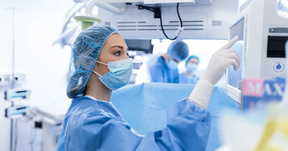 Medical staff preparing for a procedure 