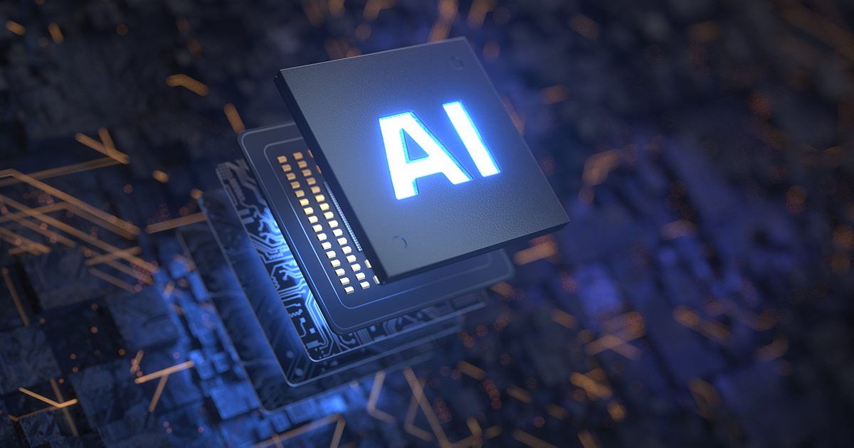 illustration of AI chips