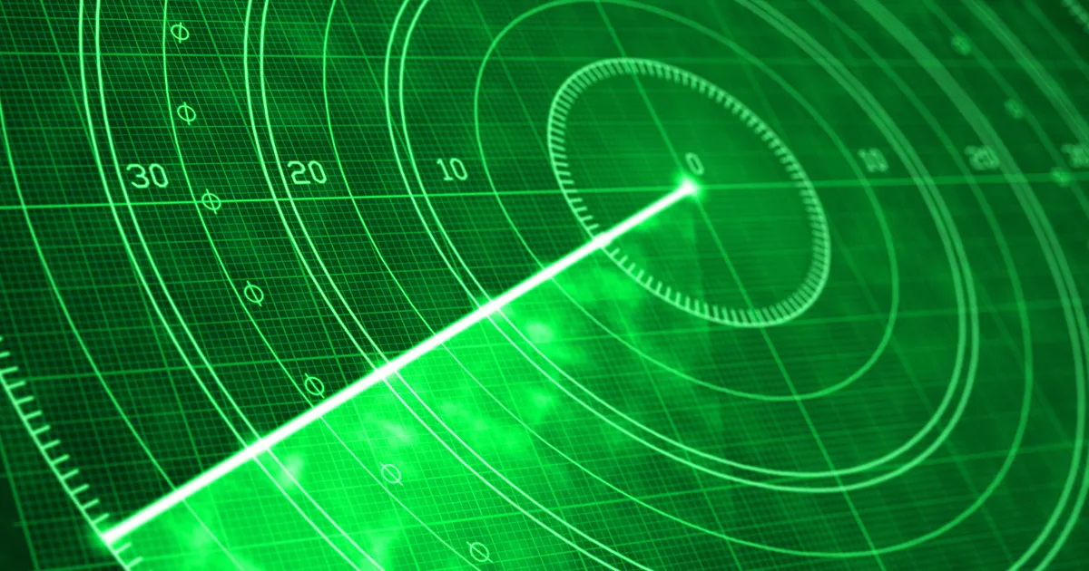 A close-up image of a radar system
