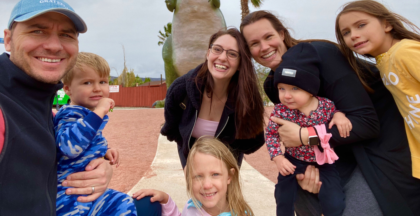 au pair with child at beach in Tampa