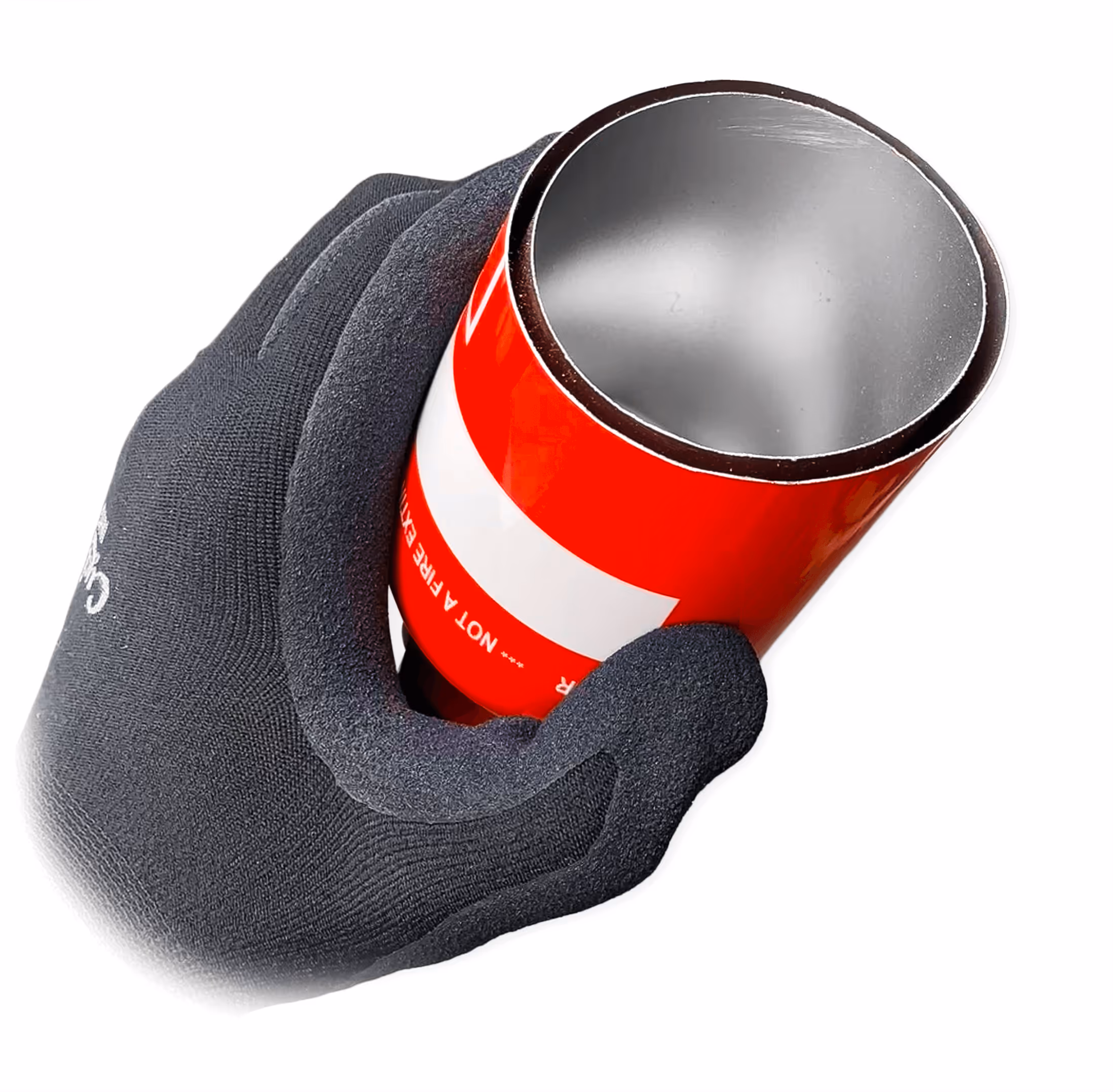 Bottle cut in half to show double walled insulation