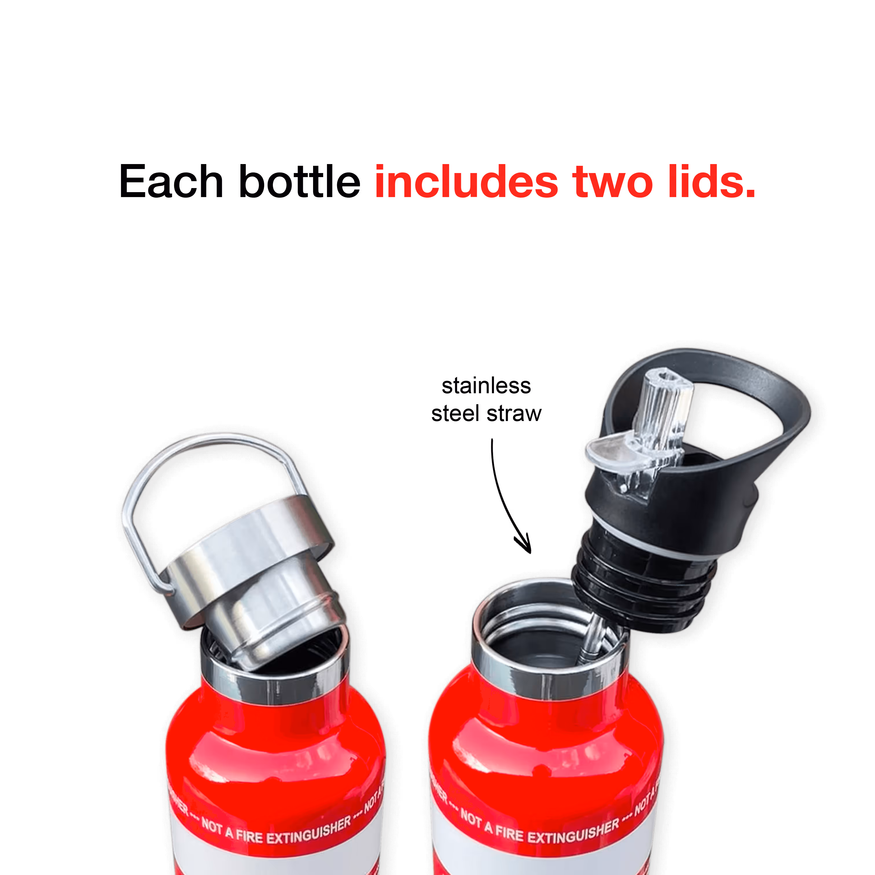 Each bottles includes two lids