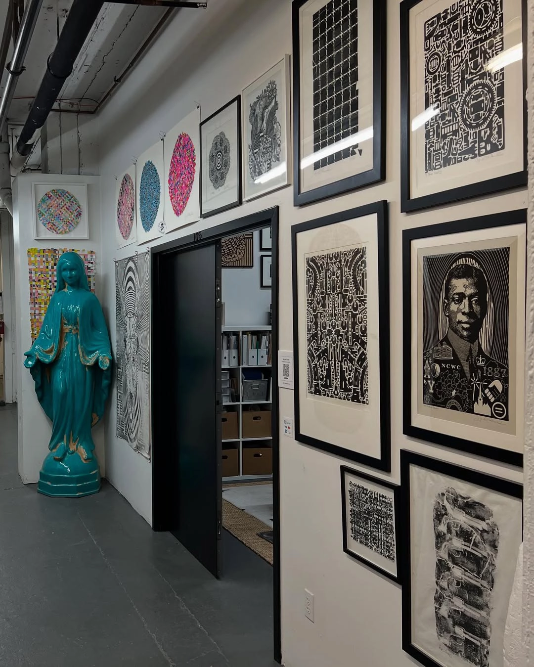 Views of his studio, No. 105 at Essex Studios, Cincinnati, Ohio.