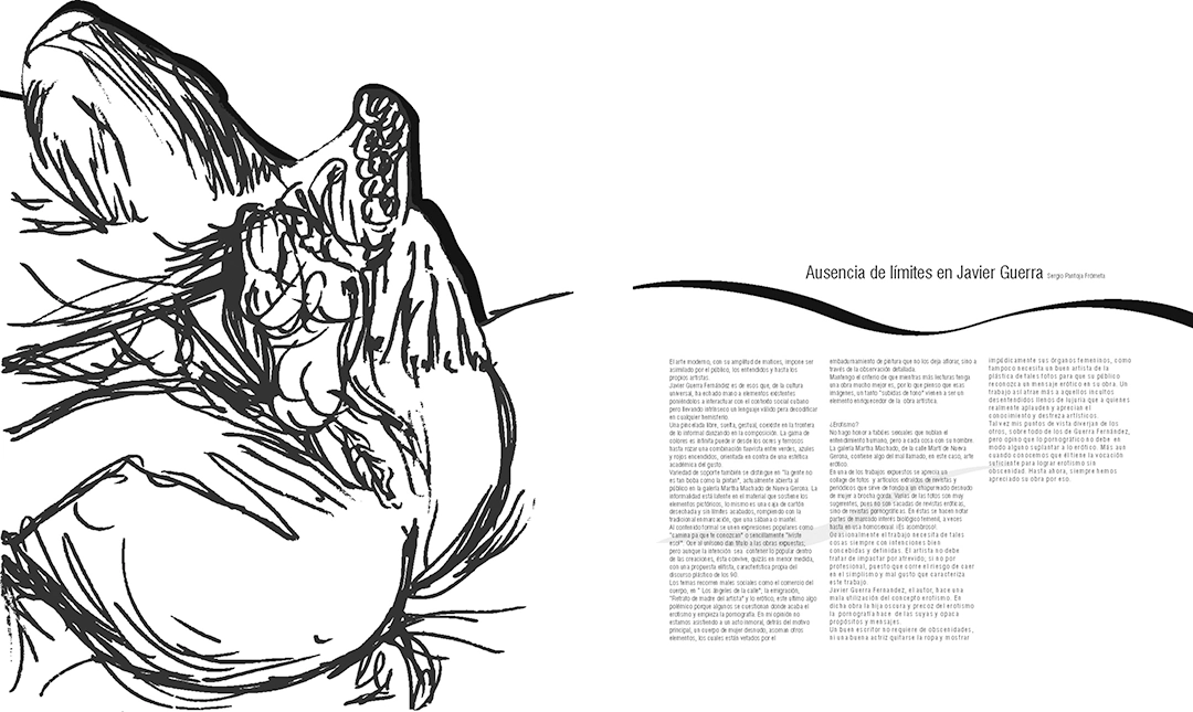 Double-page spread from the only issue of TAlento magazine. A monograph dedicated to himself—and one of his great obsessions. The second issue was going to be about Los Van Van. It would’ve been an enormous project, one of the most important of my career