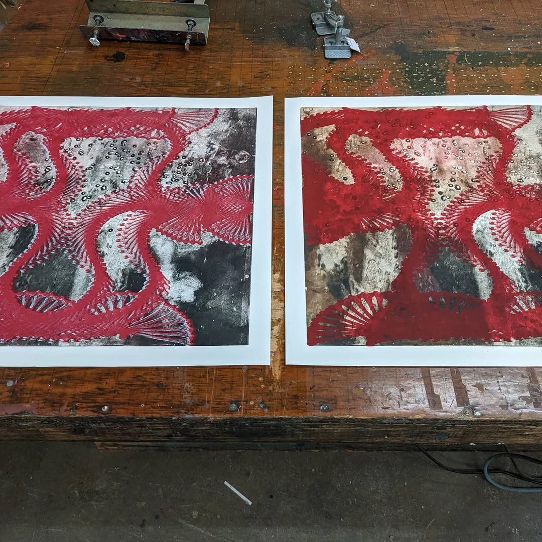 All photographs of individual works, whether documented independently or within the studio context, were taken by the author or supplied directly by the artist for the purposes of this review.