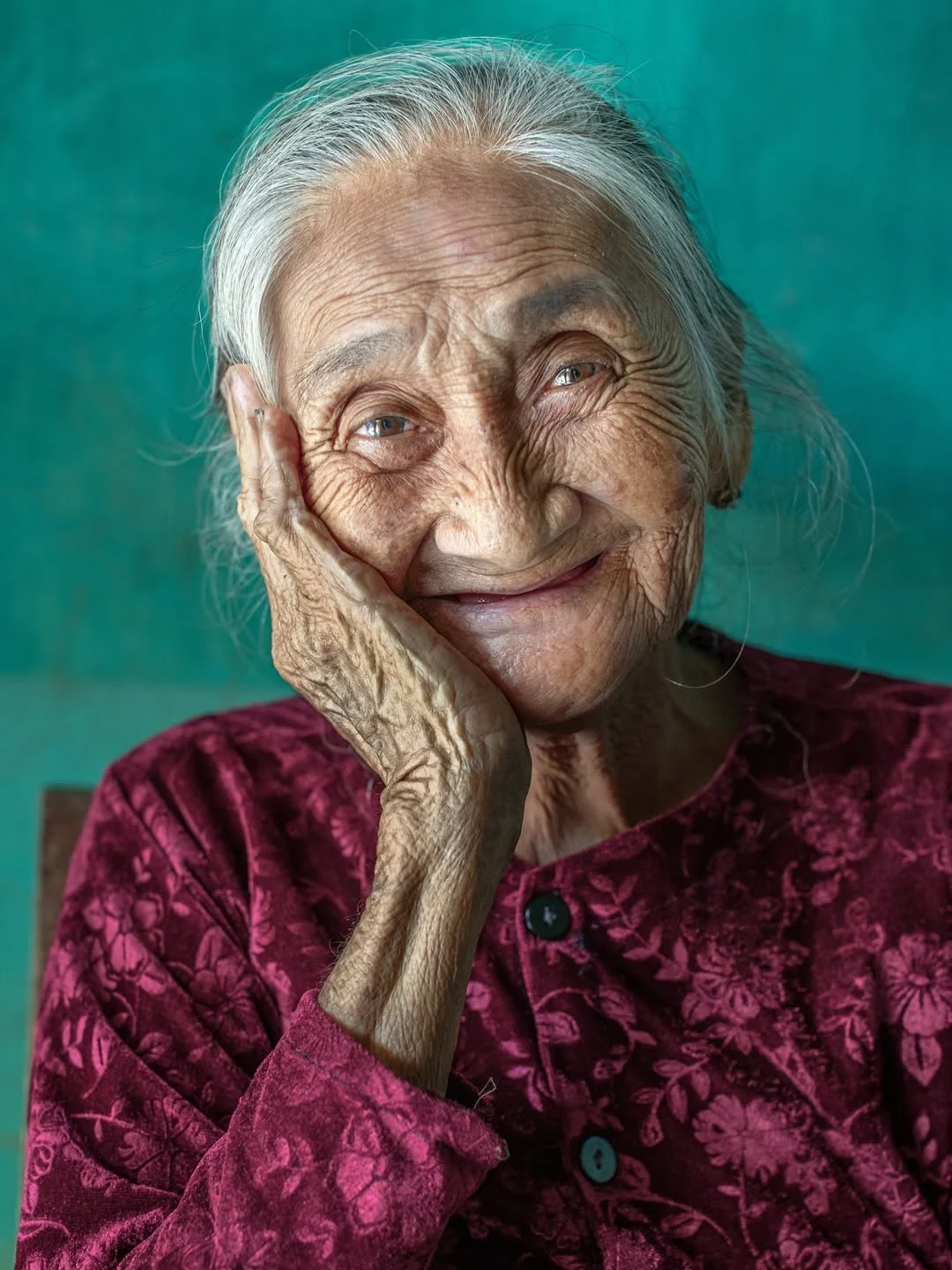 The most beautiful elderly woman in the world, Bui Thi Xong, in Hoi An.