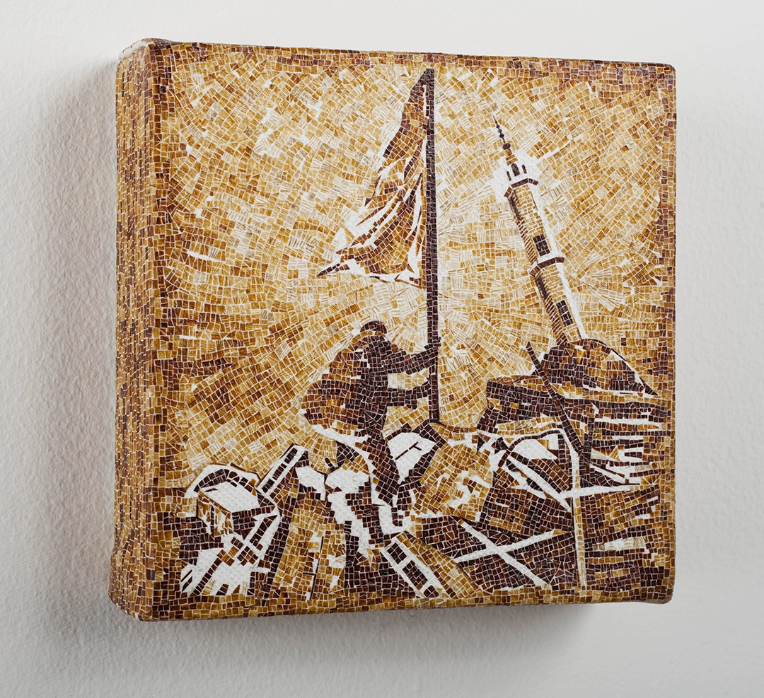 Untitled (Epic Painting), 2010 | Cockroach wing fragments on canvas | 5 x 5 x 11½ in