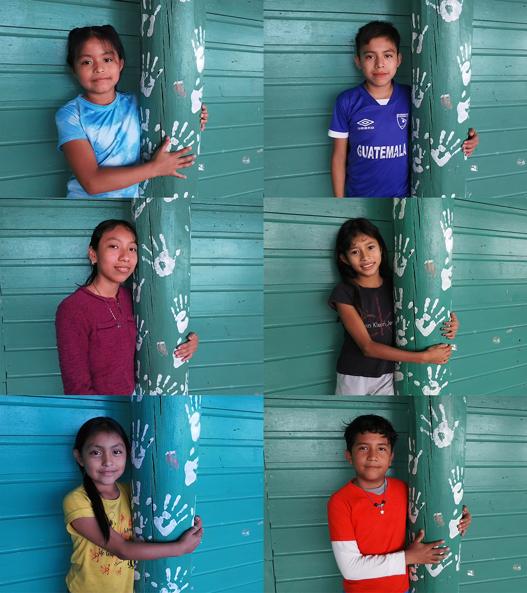 En las paredes, Give Don’t Take, noventa fotografías instantáneas que Dorrie hizo en febrero a los alumnos de Casa Guatemala, una escuela en la profunda selva guatemalteca.