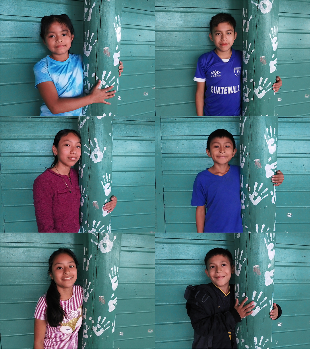 En las paredes, Give Don’t Take, noventa fotografías instantáneas que Dorrie hizo en febrero a los alumnos de Casa Guatemala, una escuela en la profunda selva guatemalteca.